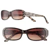 Nine West Rectangle Sunglasses with Floral Etching 1 Nine West Rectangle Sunglasses with Floral Etching -Nine West shop 2414359 Tort