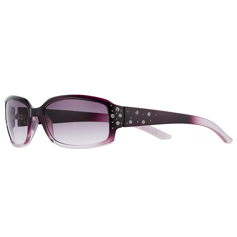Nine West 56.5mm Rhinestone Rectangle Sunglasses 3 Nine West 56.5mm Rhinestone Rectangle Sunglasses