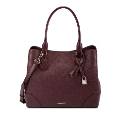 Nine West Brooklyn Jet Set Carryall Satchel Bag 35 Nine West Brooklyn Jet Set Carryall Satchel Bag -Nine West shop 3754136 Merlot Logo