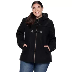 Plus Size Nine West Hooded Faux-Fur Trim Toggle Coat 7 Plus Size Nine West Hooded Faux-Fur Trim Toggle Coat -Nine West shop 3803930 ALT3