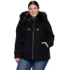 Plus Size Nine West Hooded Faux-Fur Trim Toggle Coat 2 Plus Size Nine West Hooded Faux-Fur Trim Toggle Coat -Nine West shop 3803930 Black