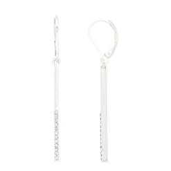 Nine West Pave Stick Linear Drop Earrings