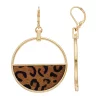 Nine West Cheetah Print Hoop Drop Earrings 1 Nine West Cheetah Print Hoop Drop Earrings -Nine West shop 3824785