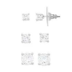 Nine West Cubic Zirconia Stud Earring Set