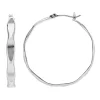 Nine West Wavy Flat Hoop Earrings