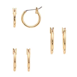 Nine West Small Hoop Earrings Trio Set