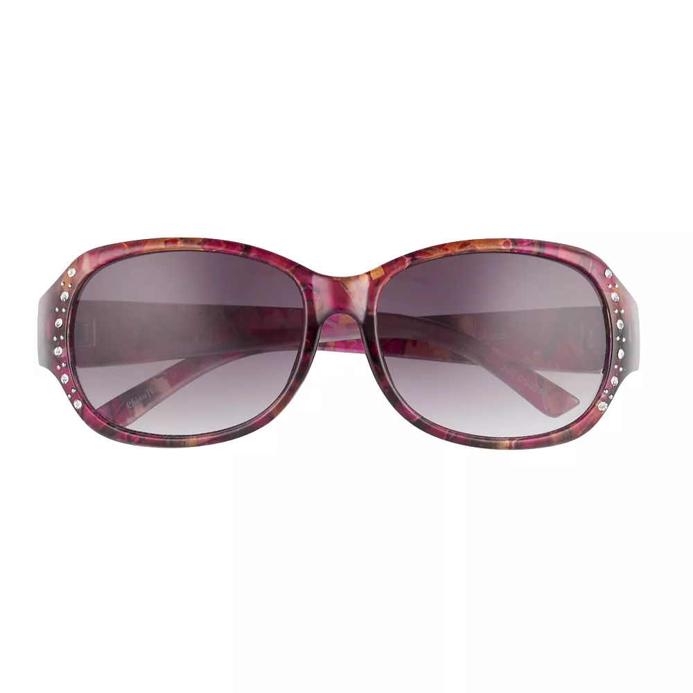 Women's Nine West 58mm Rectangle Sunglasses with Simulated Crystal & Stud Details 6 Women's Nine West 58mm Rectangle Sunglasses with Simulated Crystal & Stud Details - Image 4