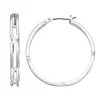 Nine West Large Link Hoop Earrings -Nine West shop 4592027 Silver Tone