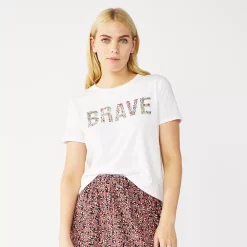 Women's Nine West Crewneck Graphic Tee -Nine West shop 4646703 Brave Floral