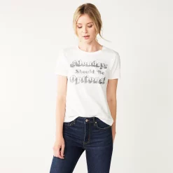 Women's Nine West Crewneck Graphic Tee -Nine West shop 4646703 Monday Optional