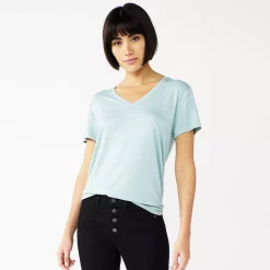 Women's Nine West Essential V-Neck Tee -Nine West shop 4841148 Arctic Aqua