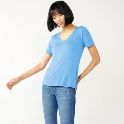 Women's Nine West Essential V-Neck Tee -Nine West shop 4841148 Bluette