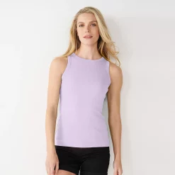 Women's Nine West Ribbed Tank -Nine West shop 4841430 Amanda Lilac