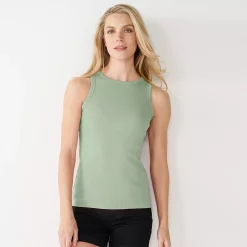 Women's Nine West Ribbed Tank -Nine West shop 4841430 Malou Green