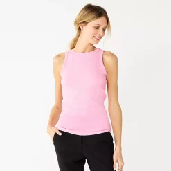 Women's Nine West Ribbed Tank -Nine West shop 4841430 Pink Hammock