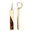 Nine West Gold Tone & Cheetah Print Bar Drop Earrings -Nine West shop 4894405