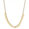 Nine West Circle Disc Pendants Frontal Necklace