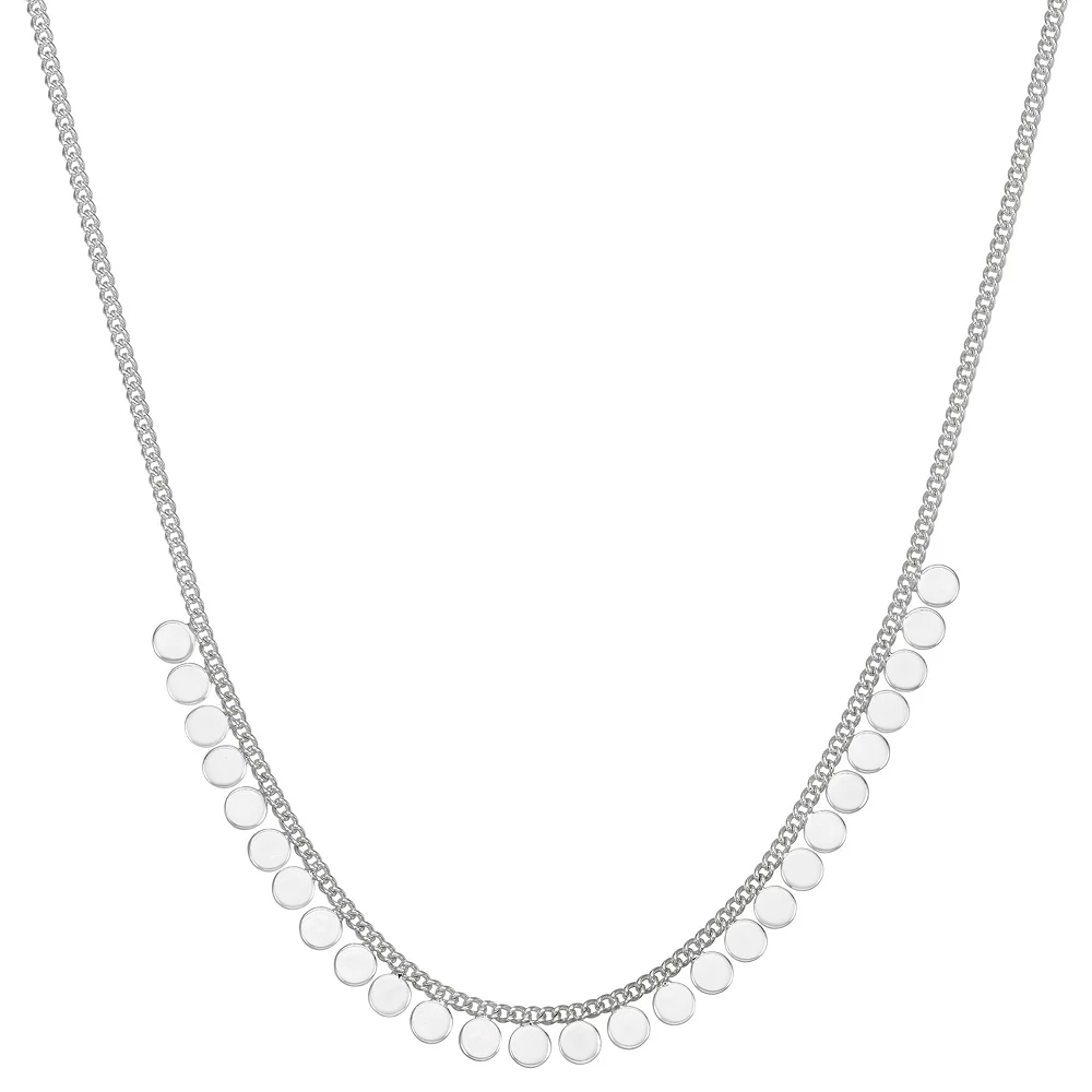 Nine West Circle Disc Pendants Frontal Necklace 4 Nine West Circle Disc Pendants Frontal Necklace - Image 2