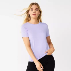 Women's Nine West Essential Crewneck Tee 139 Women's Nine West Essential Crewneck Tee -Nine West shop 4911743 Amanda Lilac