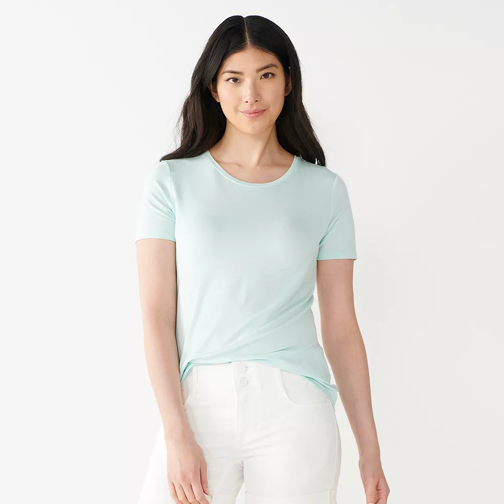 Women's Nine West Essential Crewneck Tee 75 Women's Nine West Essential Crewneck Tee - Image 73