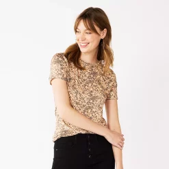 Women's Nine West Essential Crewneck Tee 173 Women's Nine West Essential Crewneck Tee -Nine West shop 4911743 Cheetah