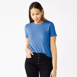 Women's Nine West Essential Crewneck Tee 128 Women's Nine West Essential Crewneck Tee -Nine West shop 4911743 Clematis Bouquet Rib