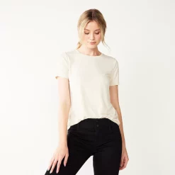 Women's Nine West Essential Crewneck Tee 106 Women's Nine West Essential Crewneck Tee -Nine West shop 4911743 Dew Gold Lurex