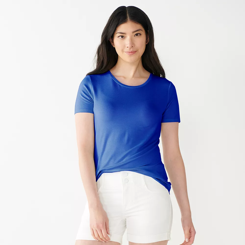 Women's Nine West Essential Crewneck Tee 9 Women's Nine West Essential Crewneck Tee - Image 7