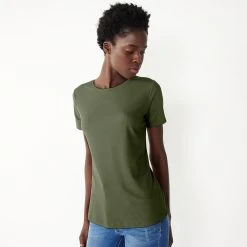 Women's Nine West Essential Crewneck Tee 129 Women's Nine West Essential Crewneck Tee -Nine West shop 4911743 Infantry Olive Rib