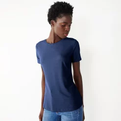 Women's Nine West Essential Crewneck Tee 158 Women's Nine West Essential Crewneck Tee -Nine West shop 4911743 Navy Rib