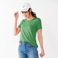 Women's Nine West Essential Crewneck Tee 160 Women's Nine West Essential Crewneck Tee -Nine West shop 4911743 Suede Green