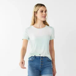 Women's Nine West Essential Crewneck Tee 122 Women's Nine West Essential Crewneck Tee -Nine West shop 4911743 Summer Sky