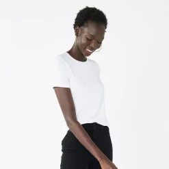 Women's Nine West Essential Crewneck Tee 115 Women's Nine West Essential Crewneck Tee -Nine West shop 4911743 White Knight