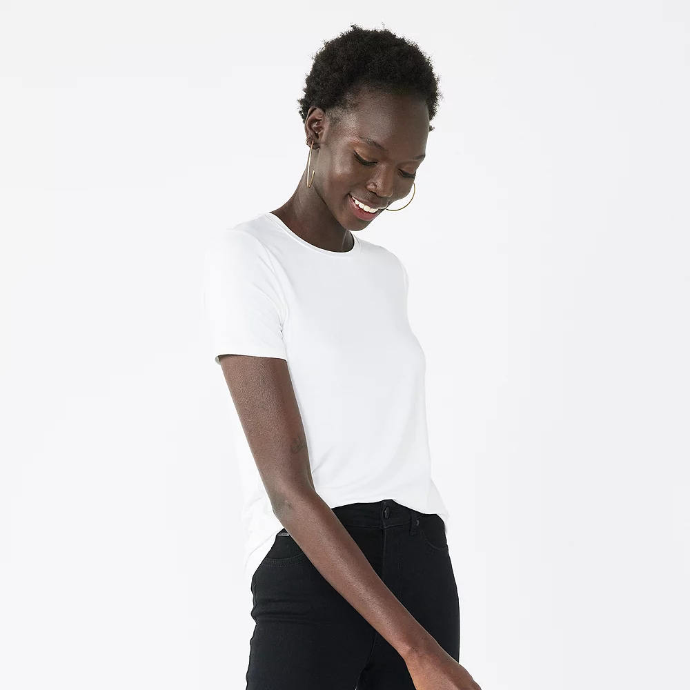 Women's Nine West Essential Crewneck Tee 27 Women's Nine West Essential Crewneck Tee - Image 25