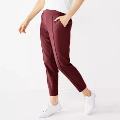 Women's Nine West Relaxed Crop Pull-On Pants 25 Women's Nine West Relaxed Crop Pull-On Pants -Nine West shop 4911770 Maddie Plum