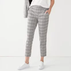 Women's Nine West Relaxed Crop Pull-On Pants 27 Women's Nine West Relaxed Crop Pull-On Pants -Nine West shop 4911770 Pink Plaid