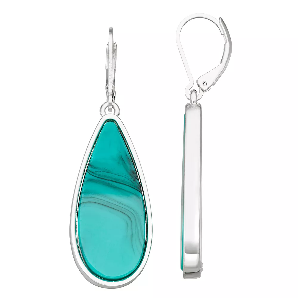 Nine West Simulated Stone Teardrop Earrings 3 Nine West Simulated Stone Teardrop Earrings