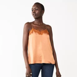 Women's Nine West Lace Trim Cami -Nine West shop 4944769 Mocha Frosting