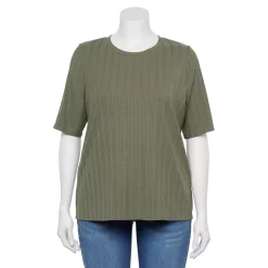 Plus Size Nine West Essential Elbow Sleeve Top