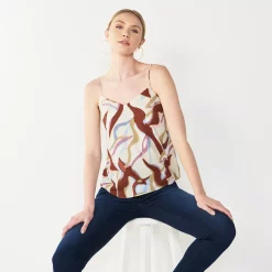 Women's Nine West V-Neck Layering Camisole -Nine West shop 4951519 Halo Zebra