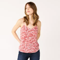 Women's Nine West V-Neck Layering Camisole -Nine West shop 4951519 Mauve Floral