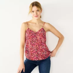 Women's Nine West V-Neck Layering Camisole -Nine West shop 4951519 Pink Floral