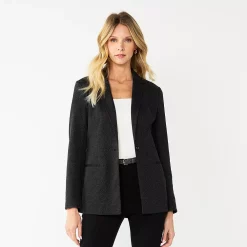Women's Nine West Relaxed Blazer -Nine West shop 4951623 Charcoal Herringbone