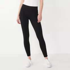 Women's Nine West Seamed Tummy-Control Ponte Leggings -Nine West shop 4952203 Black