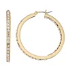 Nine West Inside Out Pave Hoop Earrings
