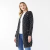 Women's Nine West Car Coat Cardigan 1 Women's Nine West Car Coat Cardigan -Nine West shop 4972563 Black Gray Zebra
