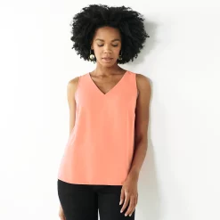 Women's Nine West V-Neck Tank -Nine West shop 4974987 Blush