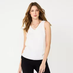Women's Nine West V-Neck Tank -Nine West shop 4974987 Ivory Tusk