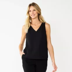 Women's Nine West V-Neck Tank -Nine West shop 4974987 Mineral Black