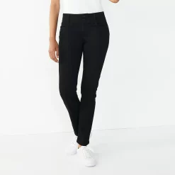 Women's Nine West Tummy-Control Slim Straight Jeans -Nine West shop 4991601 Black
